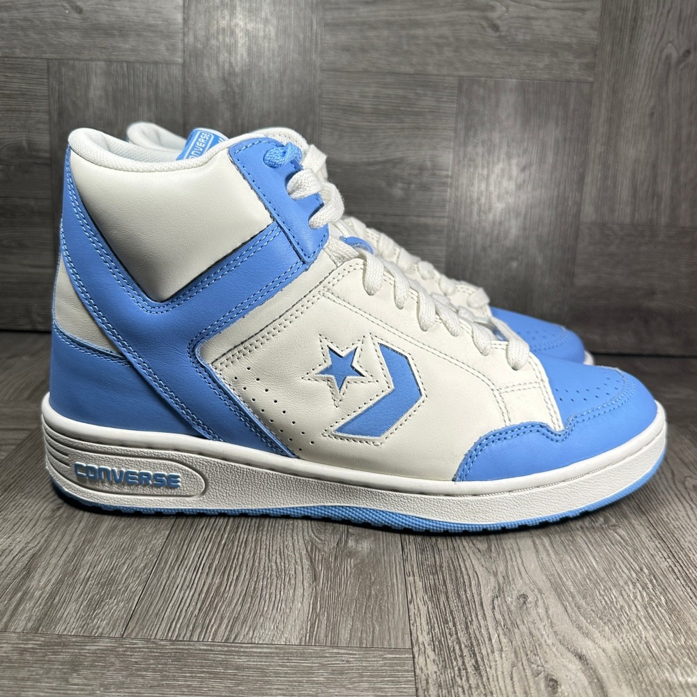 Converse Weapon High Top Sneaker Mens 10.5 White University Blue A10597C NEW